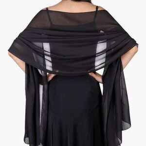 NWT Sheer Black Scarf / Shawl